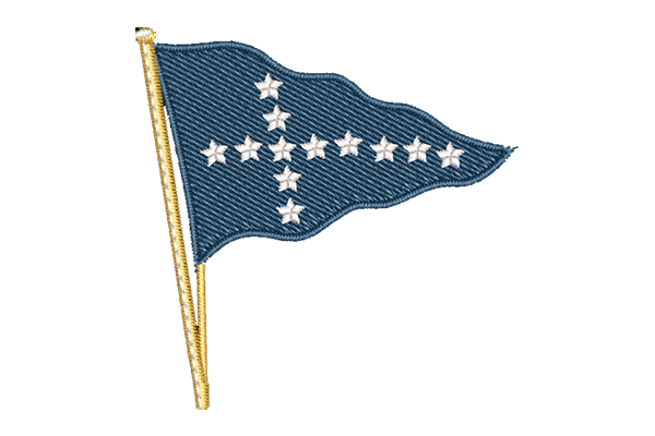 SCYC Burgee with Gold Pole
